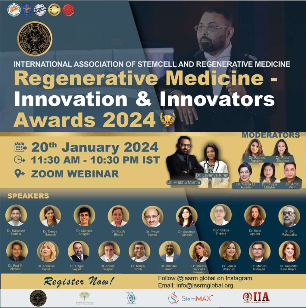 IASRM Regenerative Medicine: Innovation & Innovators Award